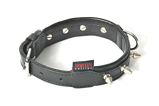 Martin Sellier - Collier Clouté Noir Pour Chien - 55/75cm 1 Martin Sellier - Collier Clouté Noir Pour Chien - 55/75cm