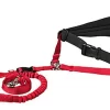 Trixie - Laisse Canicross Avec Ceinture Ventrale Pour Chien - Rouge