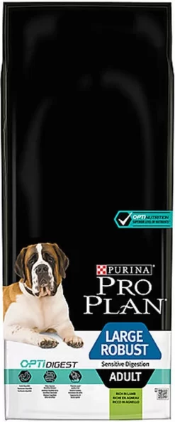 Pro Plan - Croquettes OPTIDIGEST Large Robust Sensitive Digestion Agneau Pour Chien - 14Kg