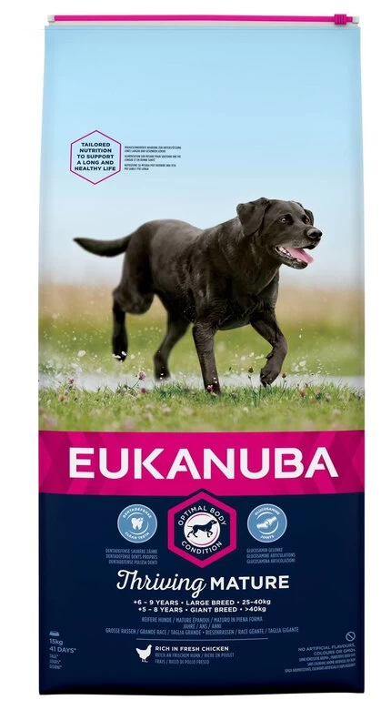 Eukanuba - Croquettes Mature 6+ Au Poulet Pour Chien Sénior De Grande Taille - 15Kg 1 Eukanuba - Croquettes Mature 6+ Au Poulet Pour Chien Sénior De Grande Taille - 15Kg