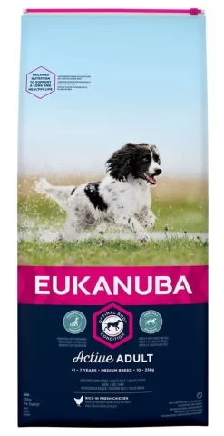 Eukanuba - Croquettes Au Poulet Pour Chien Adulte De Taille Moyenne - 15Kg