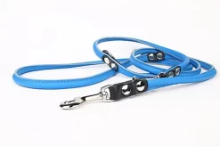 Yogipet - Laisse En Cuir Réglable 220cm Pour Chien - Bleu