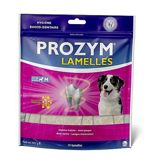PROZYM - Sachet Lamelles Hygiène Bucco-dentaire Pour Chien 1 PROZYM - Sachet Lamelles Hygiène Bucco-dentaire Pour Chien
