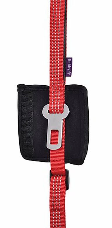 Bobby - Laisse Avec Attache Sécurité Voiture Rouge Pour Chien 2 Bobby - Laisse Avec Attache Sécurité Voiture Rouge Pour Chien – Image 2