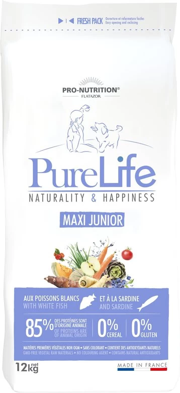 Flatazor - Croquettes PURE LIFE Maxi Junior Pour Chiot - 12Kg 1 Flatazor - Croquettes PURE LIFE Maxi Junior Pour Chiot - 12Kg