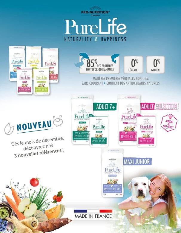 Flatazor - Croquettes PURE LIFE Adult 7+ Pour Chien - 12Kg 2 Flatazor - Croquettes PURE LIFE Adult 7+ Pour Chien - 12Kg – Image 2