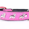 Yogipet - Collier Super Bouledogue Français Cuir Pour Chien - Rose