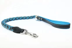Yogipet - Laisse En Cuir Tressé 120cm Pour Chien - Bleu