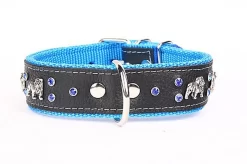 Yogipet - Collier Bulldog Cuir Crystal Pour Chien - Bleu 7 Yogipet - Collier Bulldog Cuir Crystal Pour Chien - Bleu -Fournitures Pour Chiens 41900