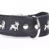 Yogipet - Collier Bouledogue Français Cuir Pour Chien - Noir