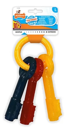 Anka - Jouet Nylabone Puppy Clefs Au Bacon Pour Chiot - M