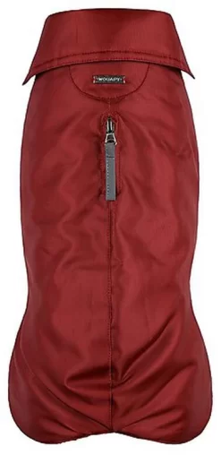 Wouapy - Manteau Imperméable Essentiel Rouge Pour Chien - T36