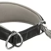 Trixie - Collier Confort Lévriers En Cuir Noir XS Pour Chien - 33/42cm