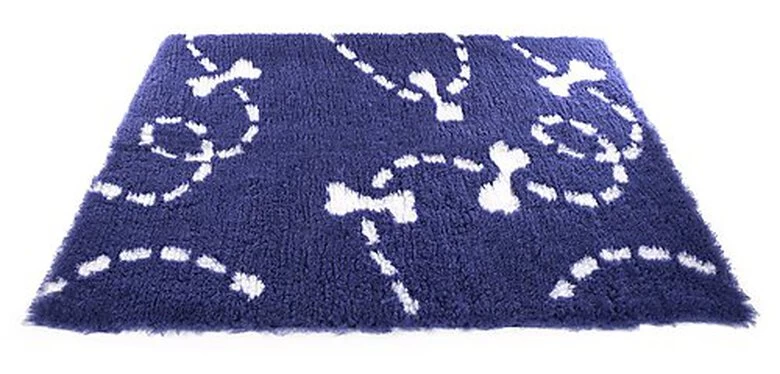 Martin Sellier - Tapis Plat Petbed Pointillé Bleu Et Blanc Pour Chien - 50x75cm 1 Martin Sellier - Tapis Plat Petbed Pointillé Bleu Et Blanc Pour Chien - 50x75cm