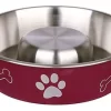 Trixie - Gamelle Anti-Glouton SLOW FEED En Inox Pour Chien - 1L