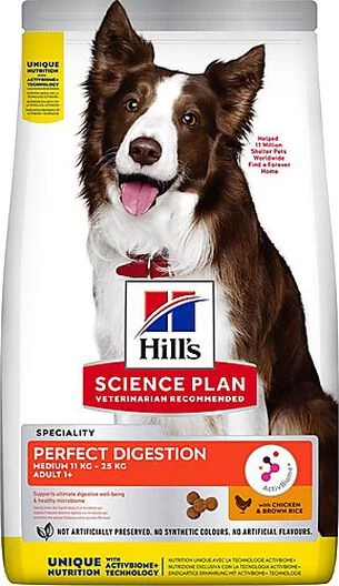 Hill's Science Plan - Croquettes Adulte Perfect Digestion Au Poulet Pour Chien Moyen - 3Kg 1 Hill's Science Plan - Croquettes Adulte Perfect Digestion Au Poulet Pour Chien Moyen - 3Kg