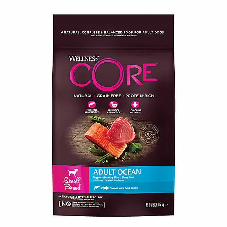 Wellness CORE - Croquettes Océan Saumon Et Thon Pour Chien De Petite Race - 5Kg 1 Wellness CORE - Croquettes Océan Saumon Et Thon Pour Chien De Petite Race - 5Kg