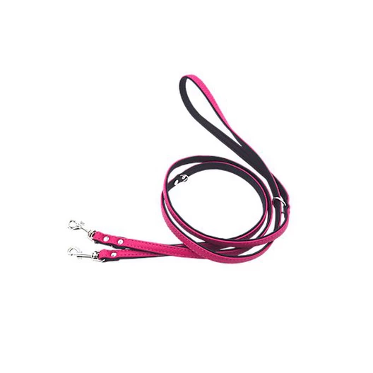 Comme Un Roi - Laisse Cuir Ajustable So Trendy Rose / Noir Pour Chien - 200cm 1 Comme Un Roi - Laisse Cuir Ajustable So Trendy Rose / Noir Pour Chien - 200cm