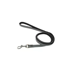 Comme Un Roi - Laisse Cuir So Nature Gris / Noir Pour Chien Et Chat - 120cm