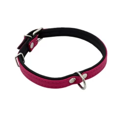 Comme Un Roi - Collier Cuir So Chic Rose / Noir Pour Chien - S