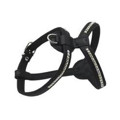 Comme Un Roi - Harnais Bulldog Cuir So Chic Noir Pour Chien - M