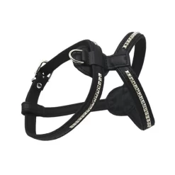 Comme Un Roi - Harnais Bulldog Cuir So Chic Noir Pour Chien - XL
