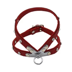 Comme Un Roi - Harnais Cuir So Funky Rouge Pour Chien - L -Fournitures Pour Chiens 64928