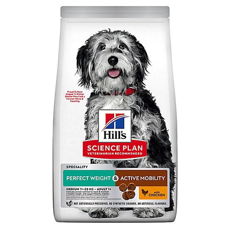 Hill's Science Plan - Croquettes Adult Medium Perfect Weight + Mobility Au Poulet Pour Chien - 12Kg 1 Hill's Science Plan - Croquettes Adult Medium Perfect Weight + Mobility Au Poulet Pour Chien - 12Kg