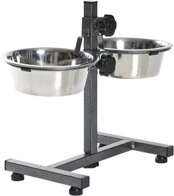 Trixie - Bar à Aliments Avec Gamelles Noir Pour Chien - 2×0,75L