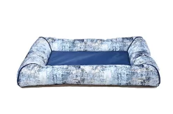 Animalis - Matelas Eco Bleu Et Marine Pour Chien - 101cm