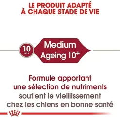 Royal Canin - Croquettes Medium Ageing 10+ Pour Chien Senior - 3Kg -Fournitures Pour Chiens 67943