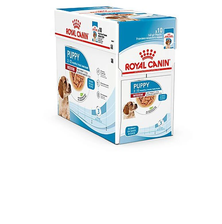 Royal Canin - Sachets Puppy Medium En Sauce Pour Chiot - 10x140g 1 Royal Canin - Sachets Puppy Medium En Sauce Pour Chiot - 10x140g