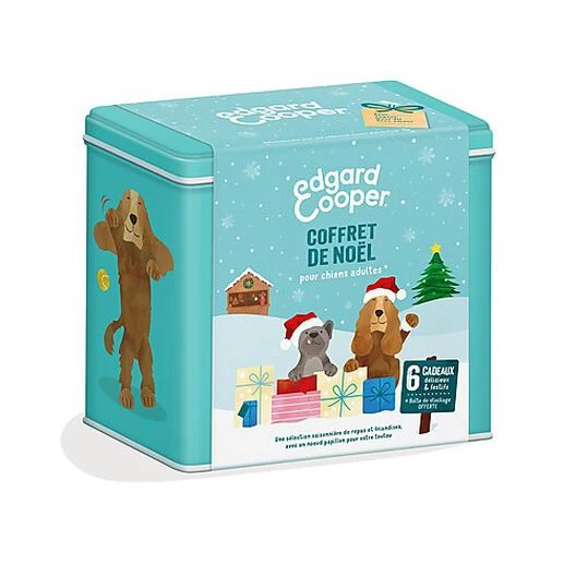 Edgard & Cooper - Coffret De Noël Gourmand Pour Chien Adulte - Bleu 1 Edgard & Cooper - Coffret De Noël Gourmand Pour Chien Adulte - Bleu