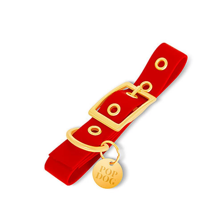 Pop Dog - Collier à Œillet Diablotin Rouge Pour Chien - XL 1 Pop Dog - Collier à Œillet Diablotin Rouge Pour Chien - XL