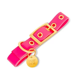 Pop Dog - Collier à Œillet Glouton Rose Pour Chien - S