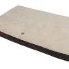 Animalis - Matelas Tissu Suédine Marron Et Beige Pour Chien - 100x65x12cm