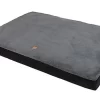 Animalis - Matelas Tissu Suédine Noir Et Gris Pour Chien - 120x75x12cm