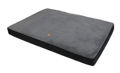 Fournitures Pour Chiens 29 Animalis - Matelas Tissu Suédine Noir Et Gris Pour Chien - 120x75x12cm