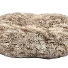 Bobby - Coussin Oval Poilu Taupe Pour Chien - 55x45cm