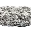 Bobby - Coussin Oval Poilu Gris Pour Chien - 73x58cm
