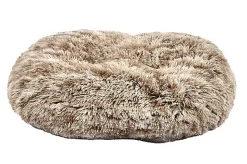 Bobby - Coussin Oval Poilu Taupe Pour Chien - 103x72cm