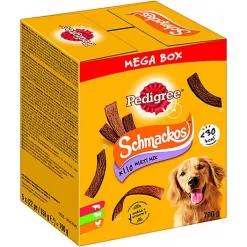 Pedigree - Méga Box Schmackos Au Bœuf Agneau Et Poulet Pour Chien - 790g