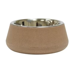 Croci - Bol En Bamboo Et Acier TIERRA Beige Pour Chien - 472ml