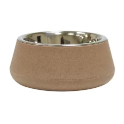 Croci - Bol En Bamboo Et Acier TIERRA Beige Pour Chien - 800ml