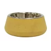 Croci - Bol En Bamboo Et Acier TIERRA Jaune Pour Chien - 472ml