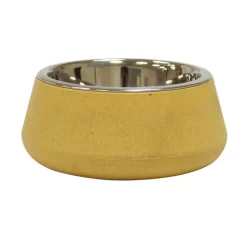 Croci - Bol En Bamboo Et Acier TIERRA Jaune Pour Chien - 800ml