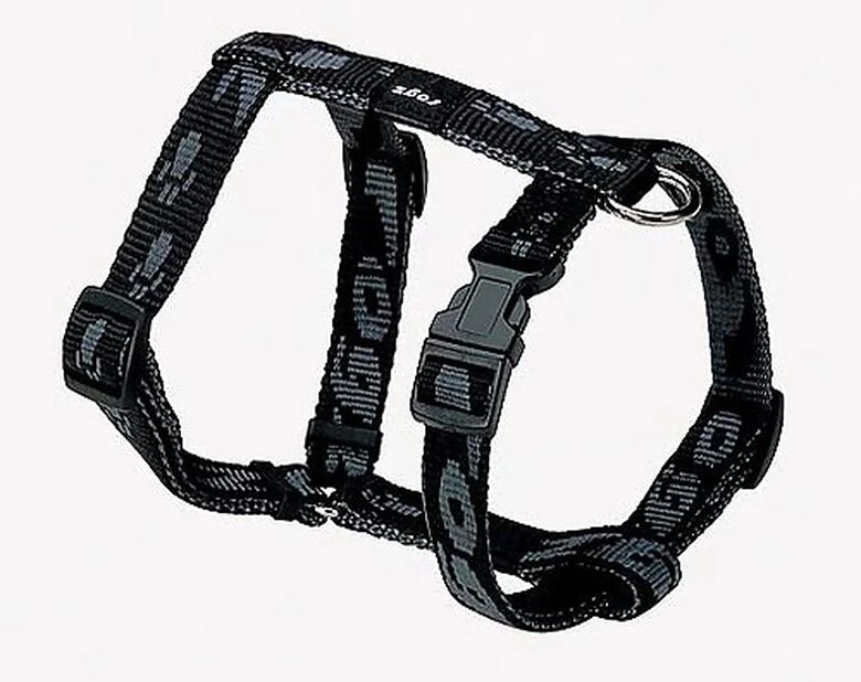 Rogz - Harnais En Nylon Noir Pour Chiens - M 1 Rogz - Harnais En Nylon Noir Pour Chiens - M