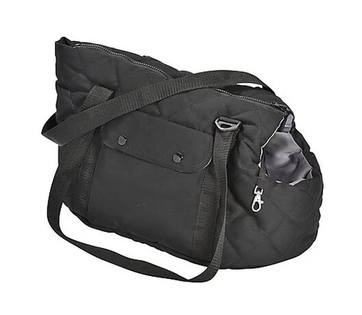 Bobby - Sac Promenade Bicolore Noir Pour Petits Chiens - M 1 Bobby - Sac Promenade Bicolore Noir Pour Petits Chiens - M