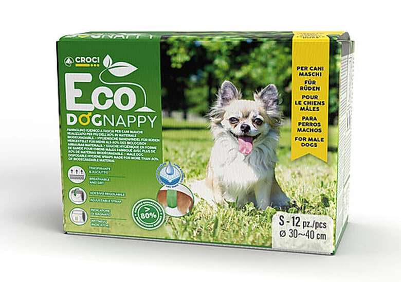 Croci - Couche Hygiénique Eco DOGNAPPY Pour Chiens Mâles - S 1 Croci - Couche Hygiénique Eco DOGNAPPY Pour Chiens Mâles - S